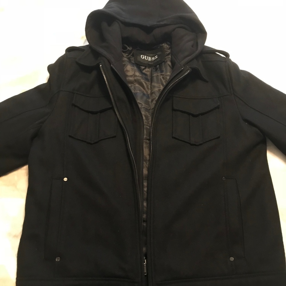 Men's GUESS Wool Coat (Large)